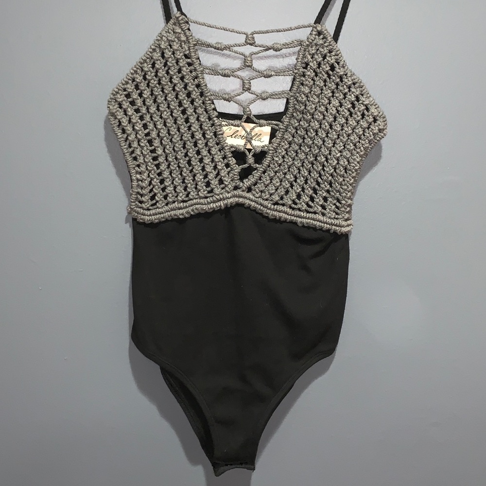 Cleobella Lace Front Crochet Bodysuit